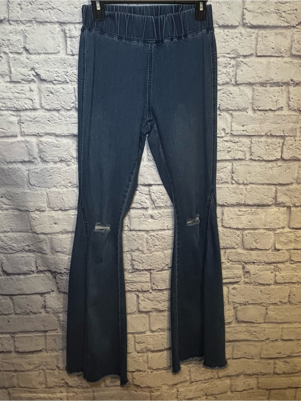 Dark Blue Women's Stretch Flared Jeans